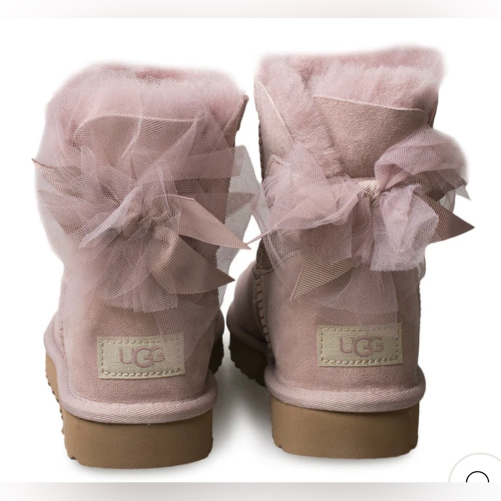 COPY - UGG Pink Boots with Tulle Bows